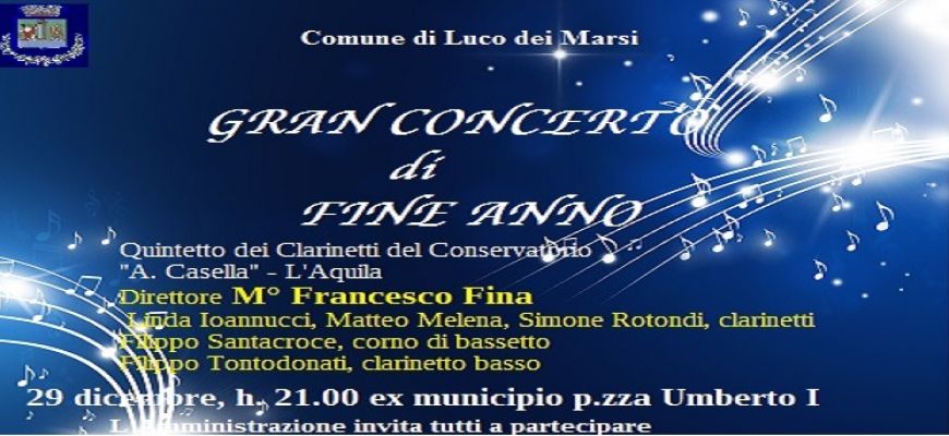 Luco dei Marsi, edizione deluxe per il Gran Concerto di Fine Anno