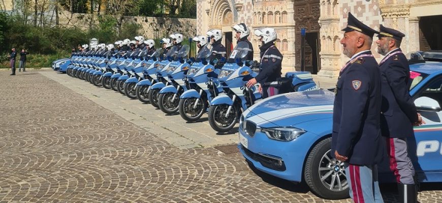 Ultima tappa del giro d'Abruzzo scortato dalla Polizia di Stato