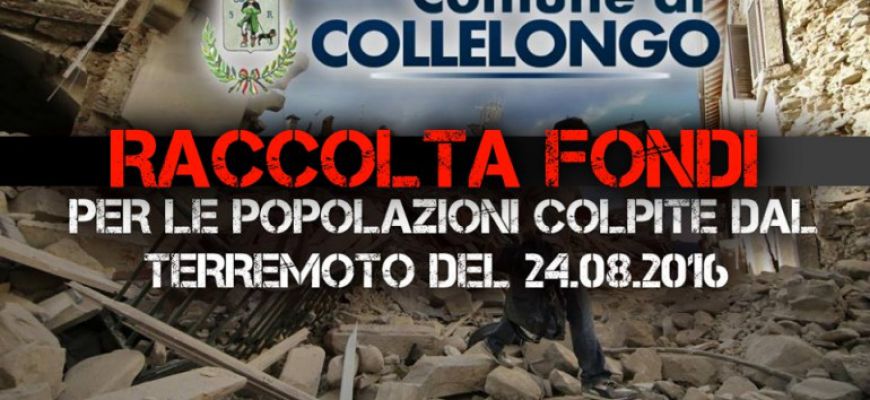 Terremoto, la raccolta fondi a Collelongo