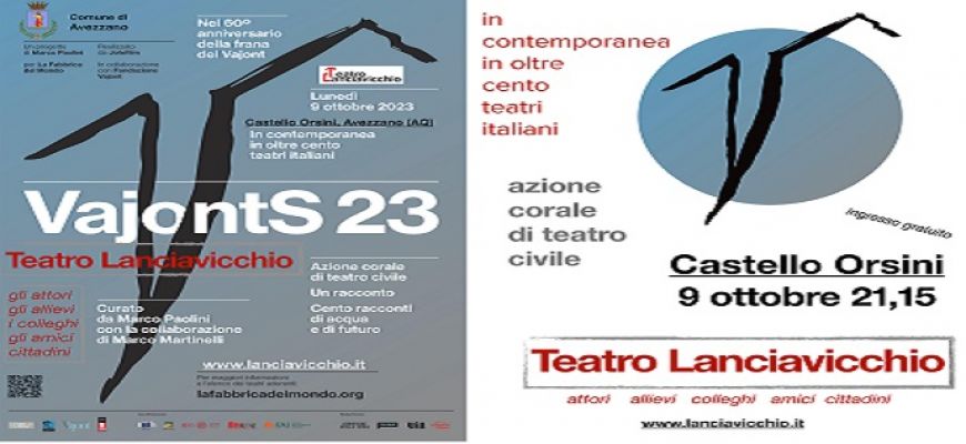 A 60 anni di distanza, il Teatro Lanciavicchio di Avezzano ricorda la tragedia del Vajont