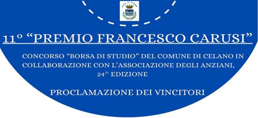 Celano: premio Francesco Carusi, sabato la proclamazione dei vincitori