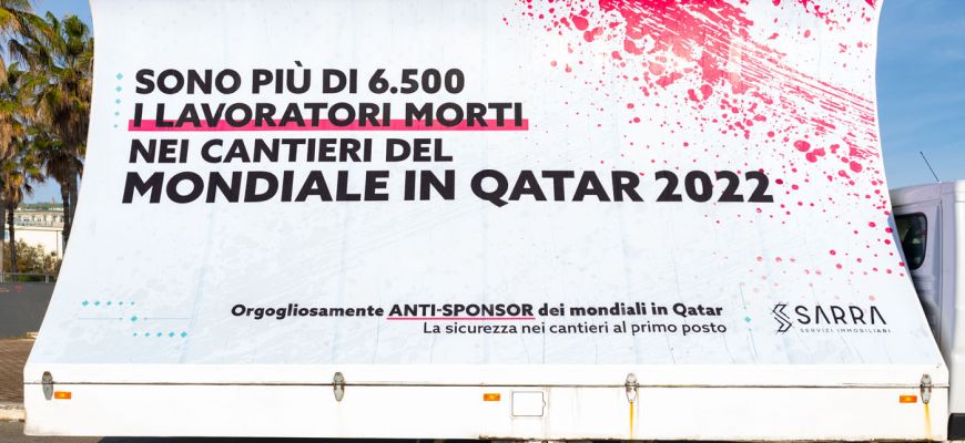 In Italia il primo anti-sponsor dei mondiali in Qatar
