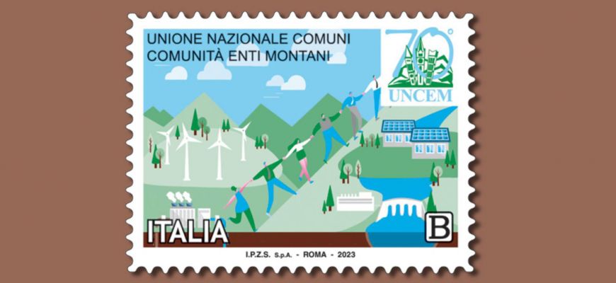 Le Green Communities nel francobollo dei 70 anni di Uncem