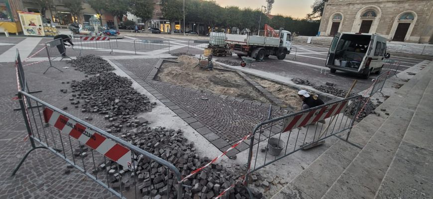 Avezzano: iniziati oggi i lavori di manutenzione su Piazza Risorgimento