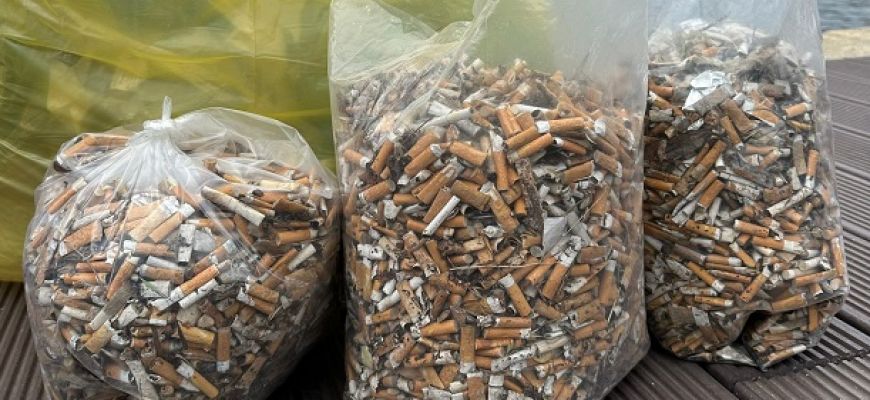 Abruzzo liberato da 14 chili di mozziconi di sigarette
