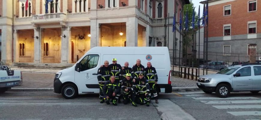 Volontari di Avezzano in azione in Emilia Romagna