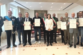 Consegna dei Diplomi agli insigniti delle Onorificenze dell’Ordine al Merito della Repubblica Italiana 