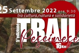  Trail Pescinese, domani 25 settembre tra cultura, natura e solidarietà